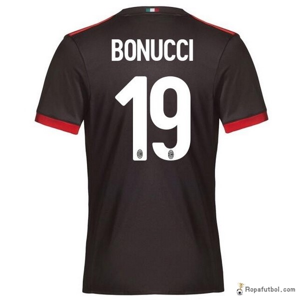 Camiseta AC Milan Replica Tercera Ropa Bonucci 2017/18